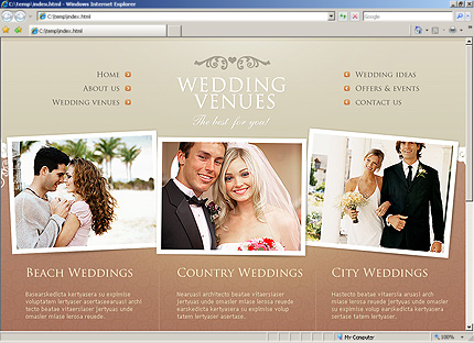 Website Templates Template 28416 wedding venues place venue event party 
