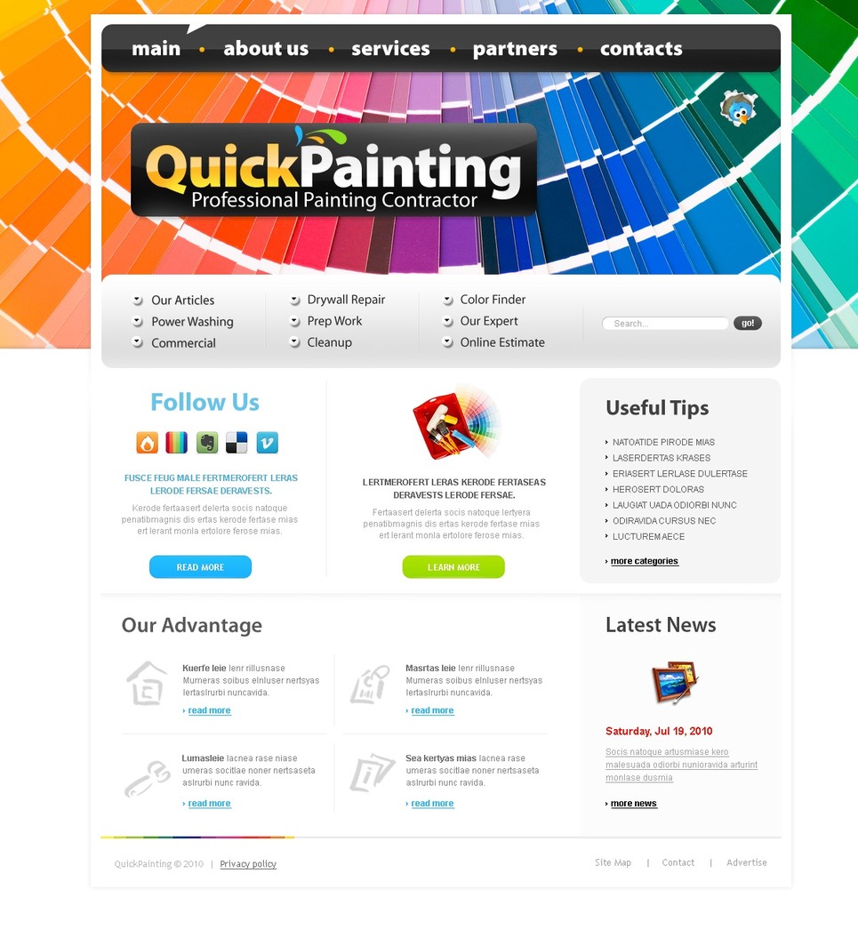Painting Company Website Template #28435