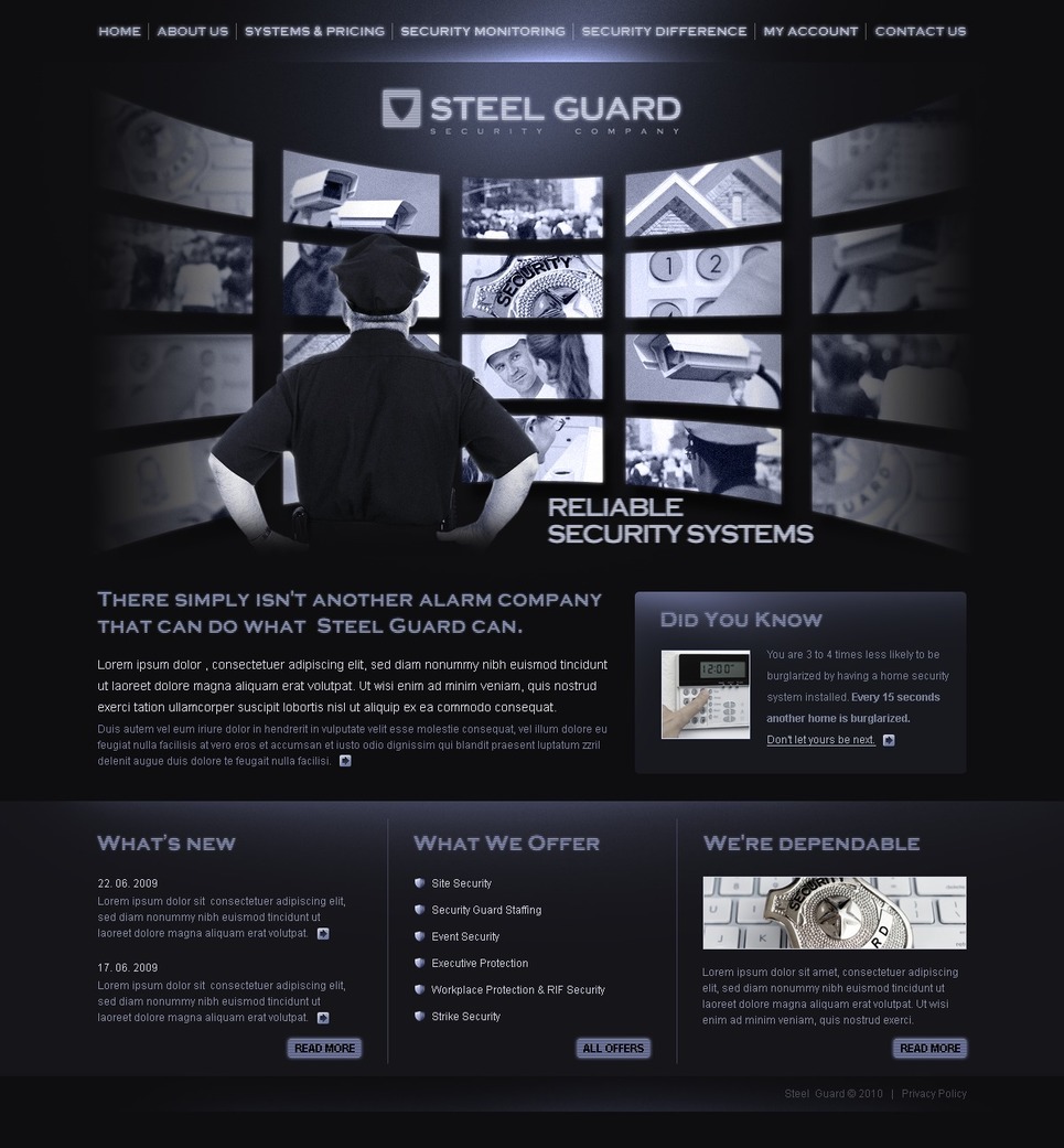 Security Company Website Template