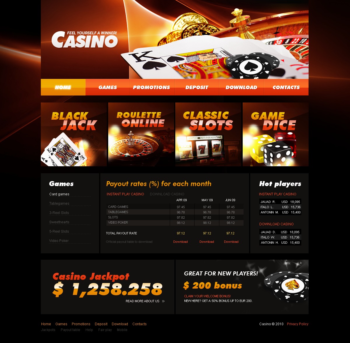 Casino on web