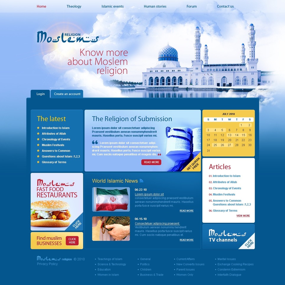 Quran Website Template