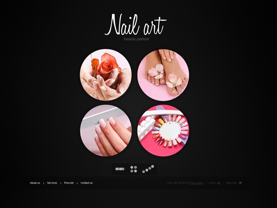 1. Nail Art Flash Website Template - wide 1