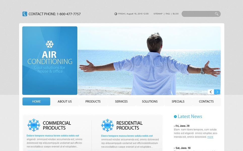 Air Conditioning Website Template 30707