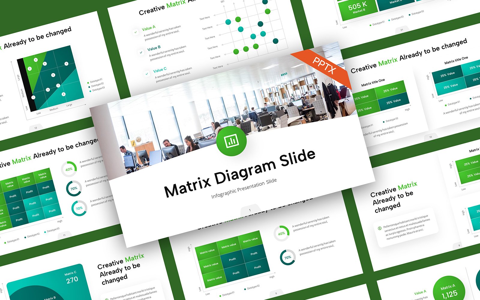 Matrix Infographic Powerpoint Template