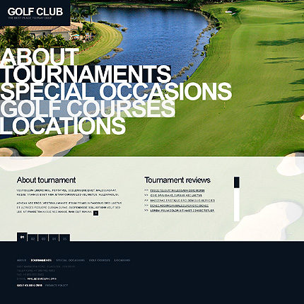 Golf Website Template #31011