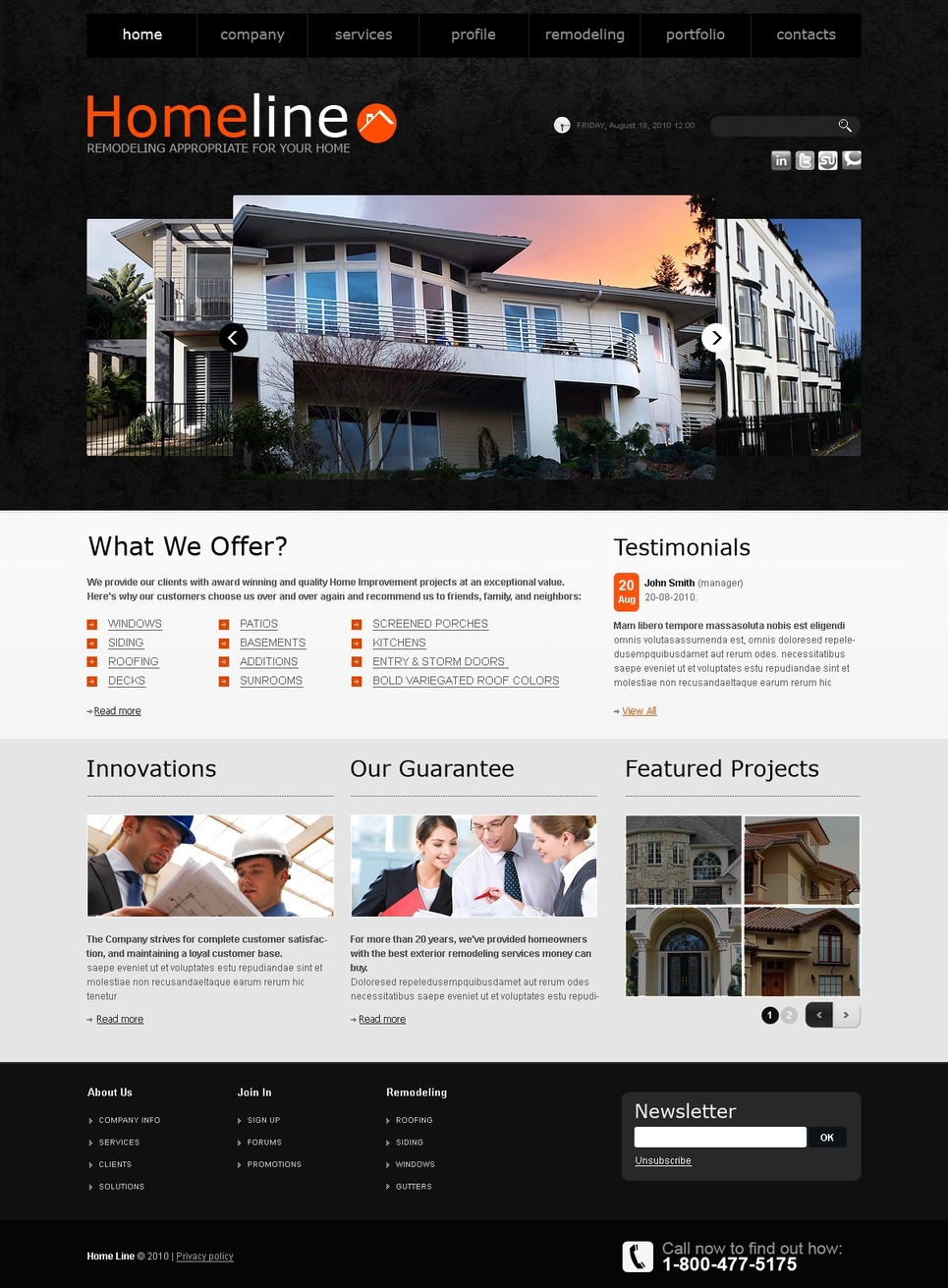 Home Remodeling Website Template 32055