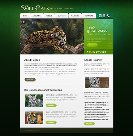 Wild Life Website Template #32195