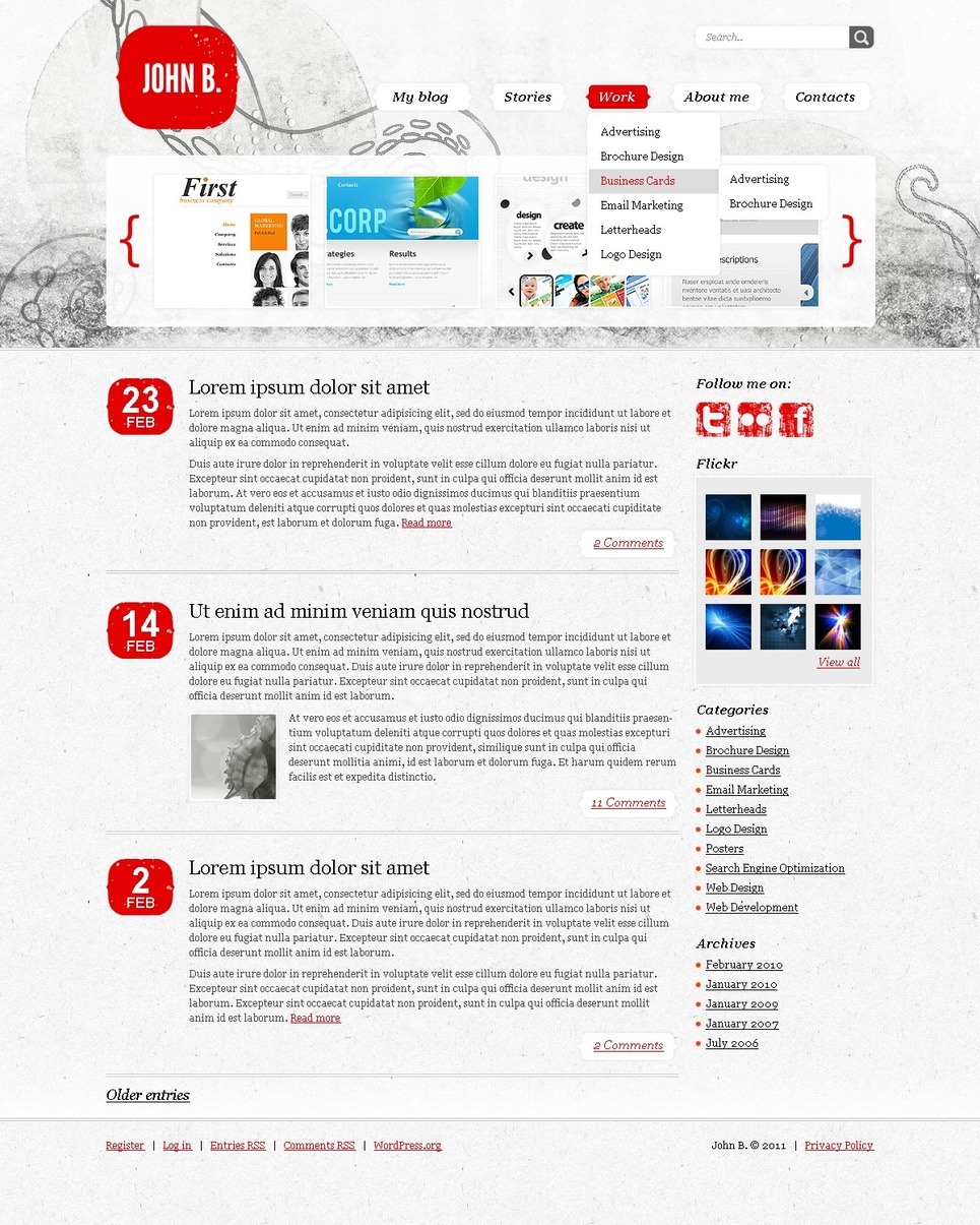 Design Portfolio Wordpress Templates