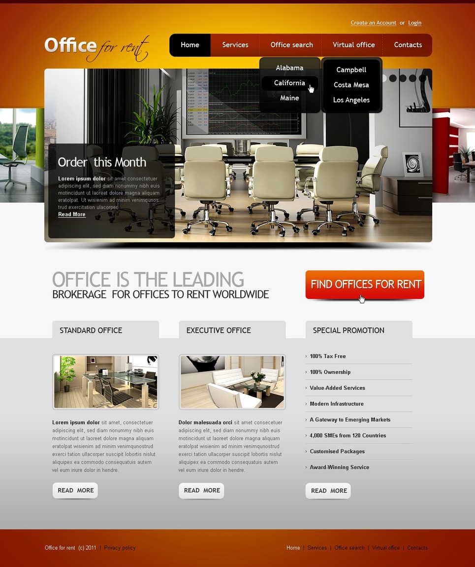 Office Website Template 33889