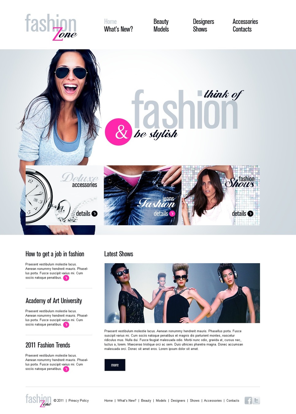 Fashion Website Template 34020