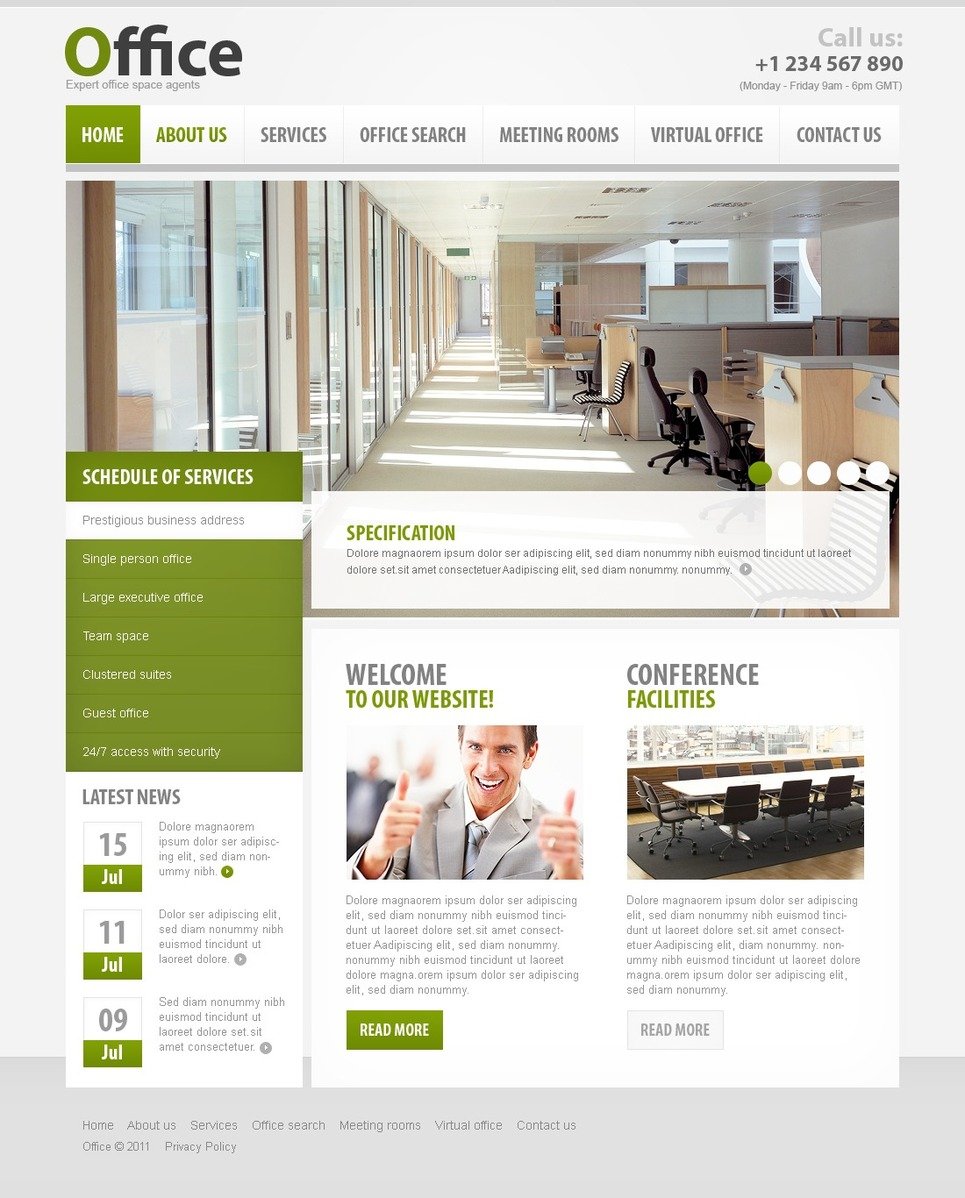 Office Website Template #34353