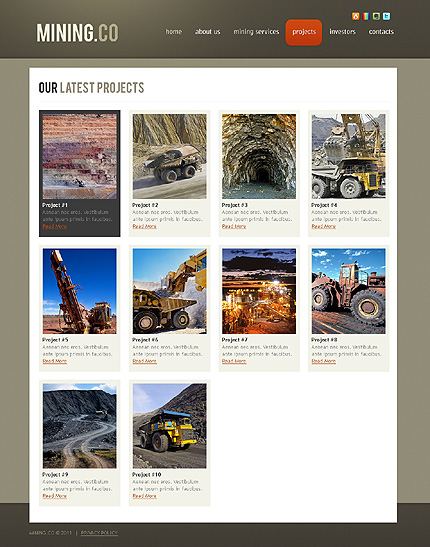 Mining Company Website Template 34661