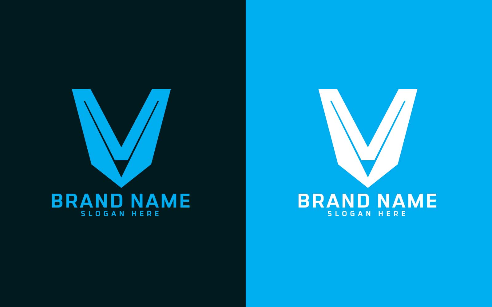 Professional V Letter Logo Design Brand Identity