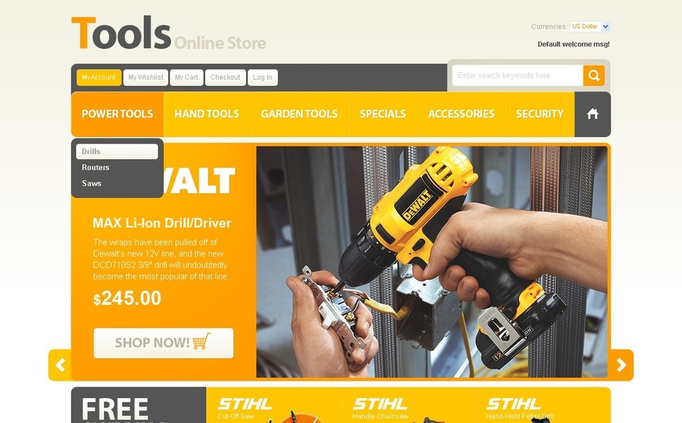 Tools & Equipment Magento Theme 35542