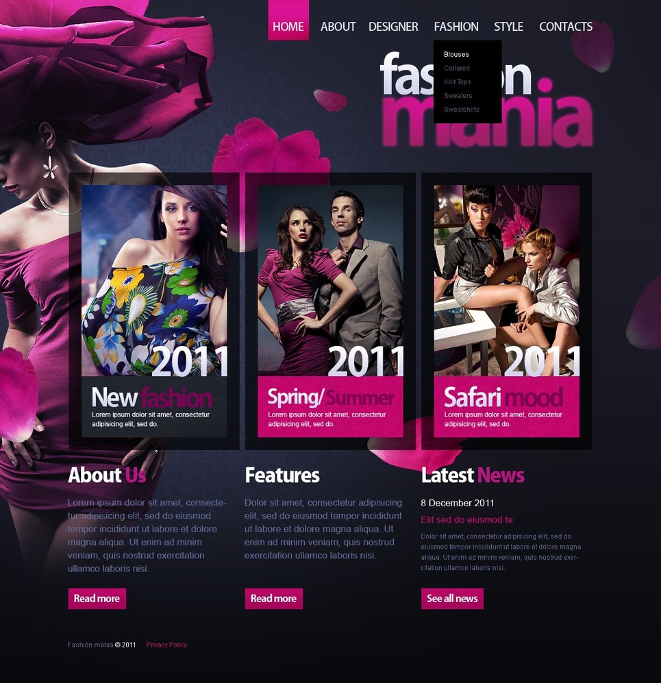 Fashion Websites Templates