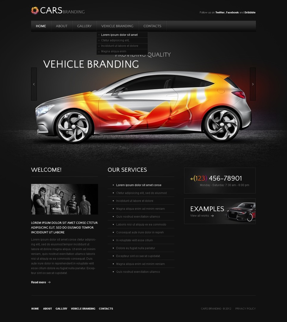 Car Tuning site Template 36768