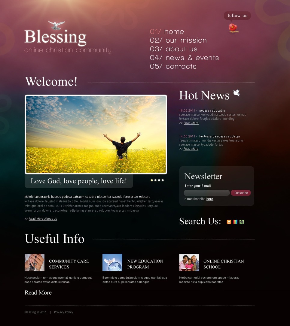 Christian Website Template 36934