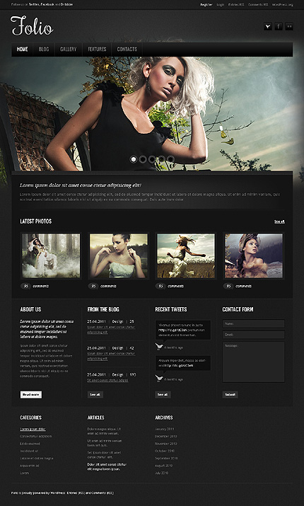 WordPress main photoshop screenshot