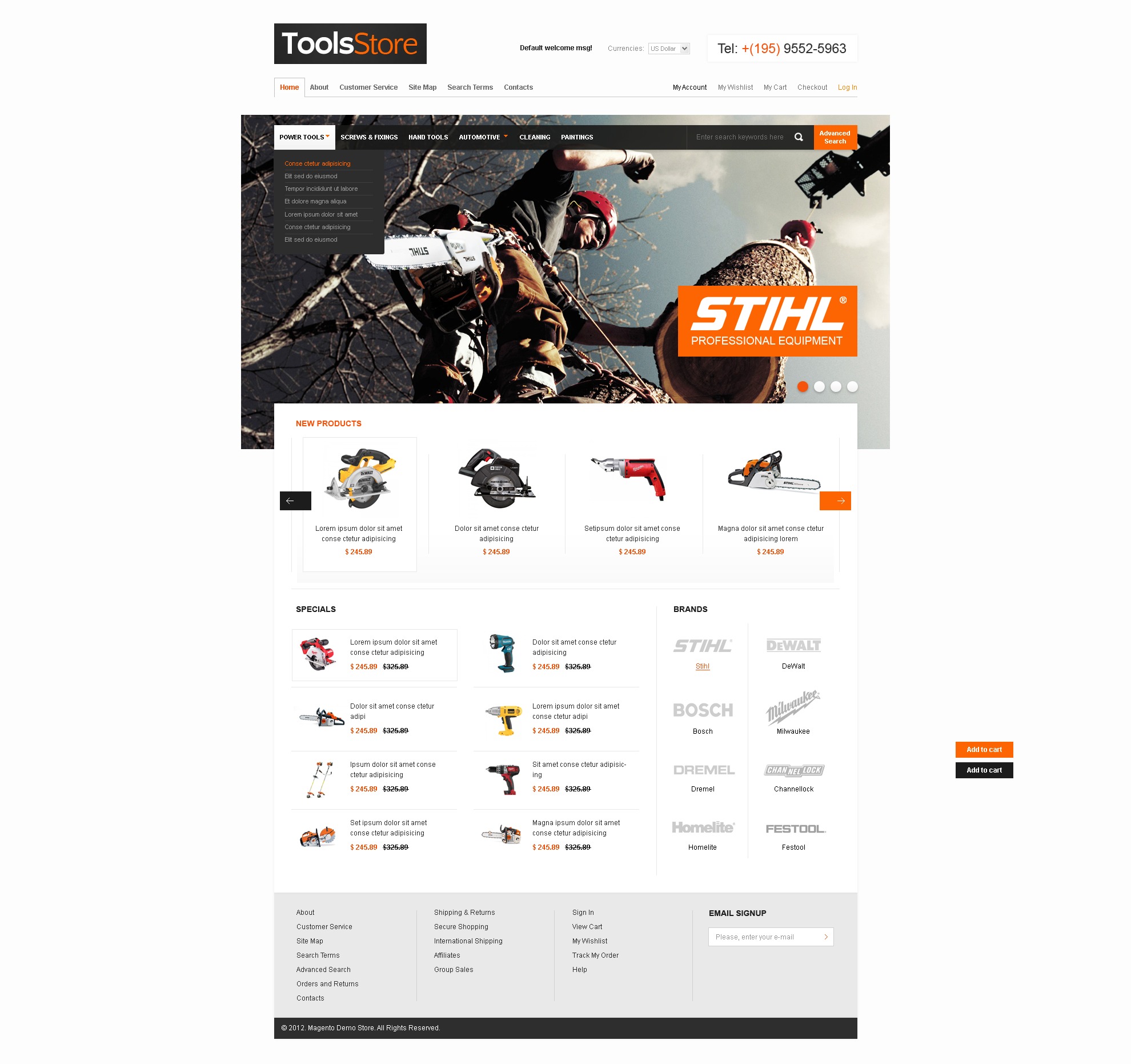 Tools & Equipment Magento Theme 37302