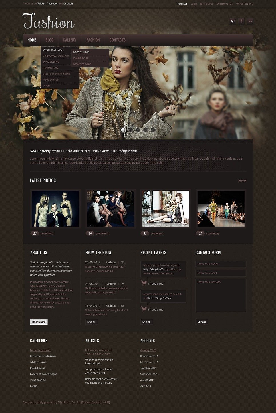 Fashion Blog WordPress Theme