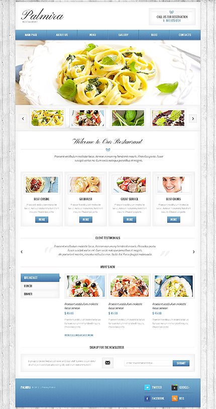 Palmira Restaurant WordPress Theme