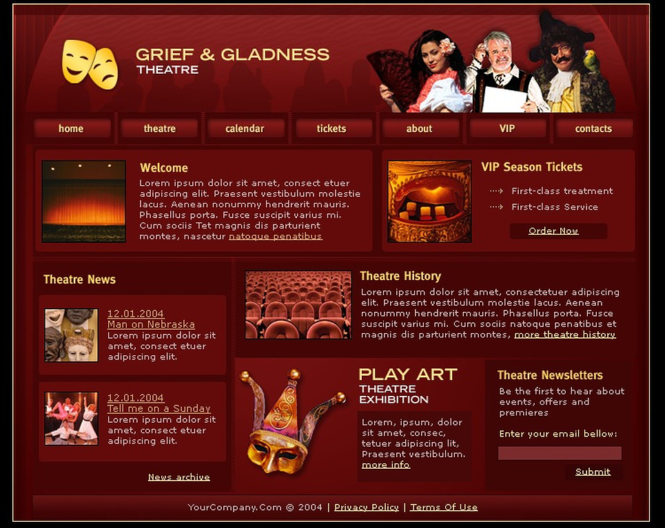 Theater Website Template Web Design Templates Website Templates Download Theater Website Theatre Program Template