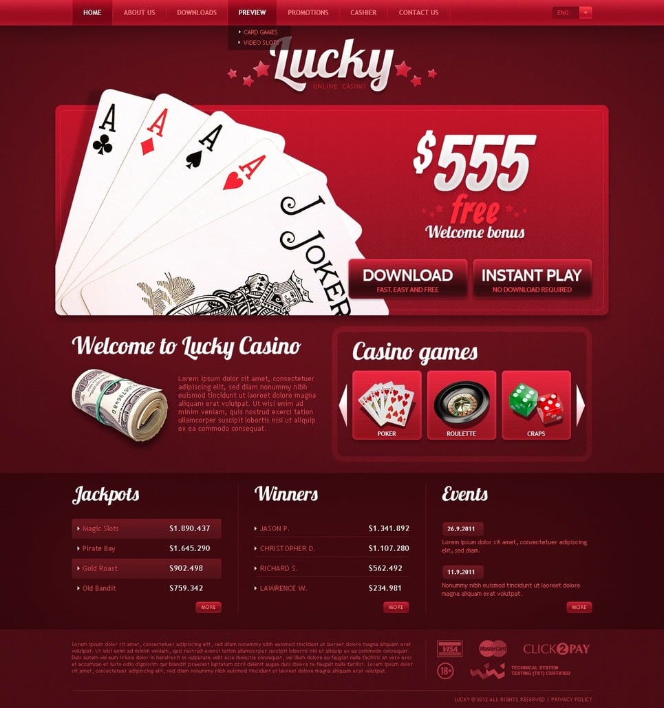 Online Casino Website Template