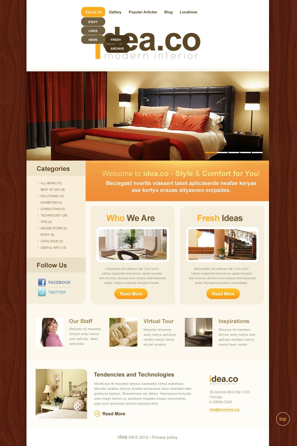 Interior & Furniture WordPress Theme 39474