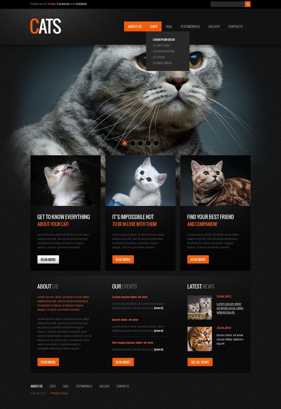 Cat site Template 39922
