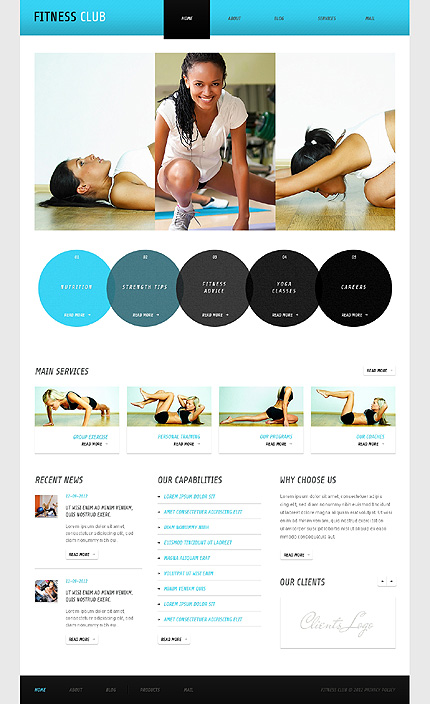Fitness Club WordPress Template