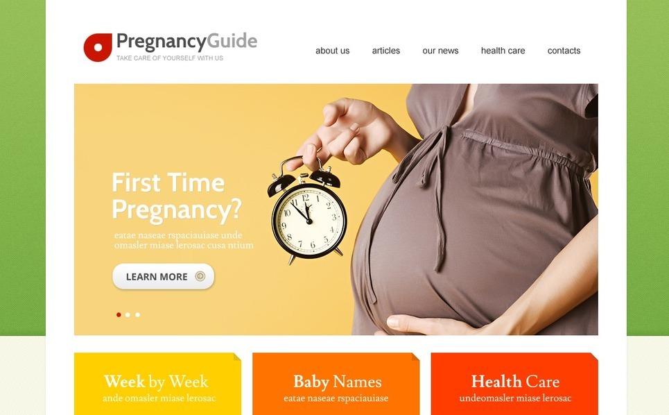 Pregnancy Website Template #40750