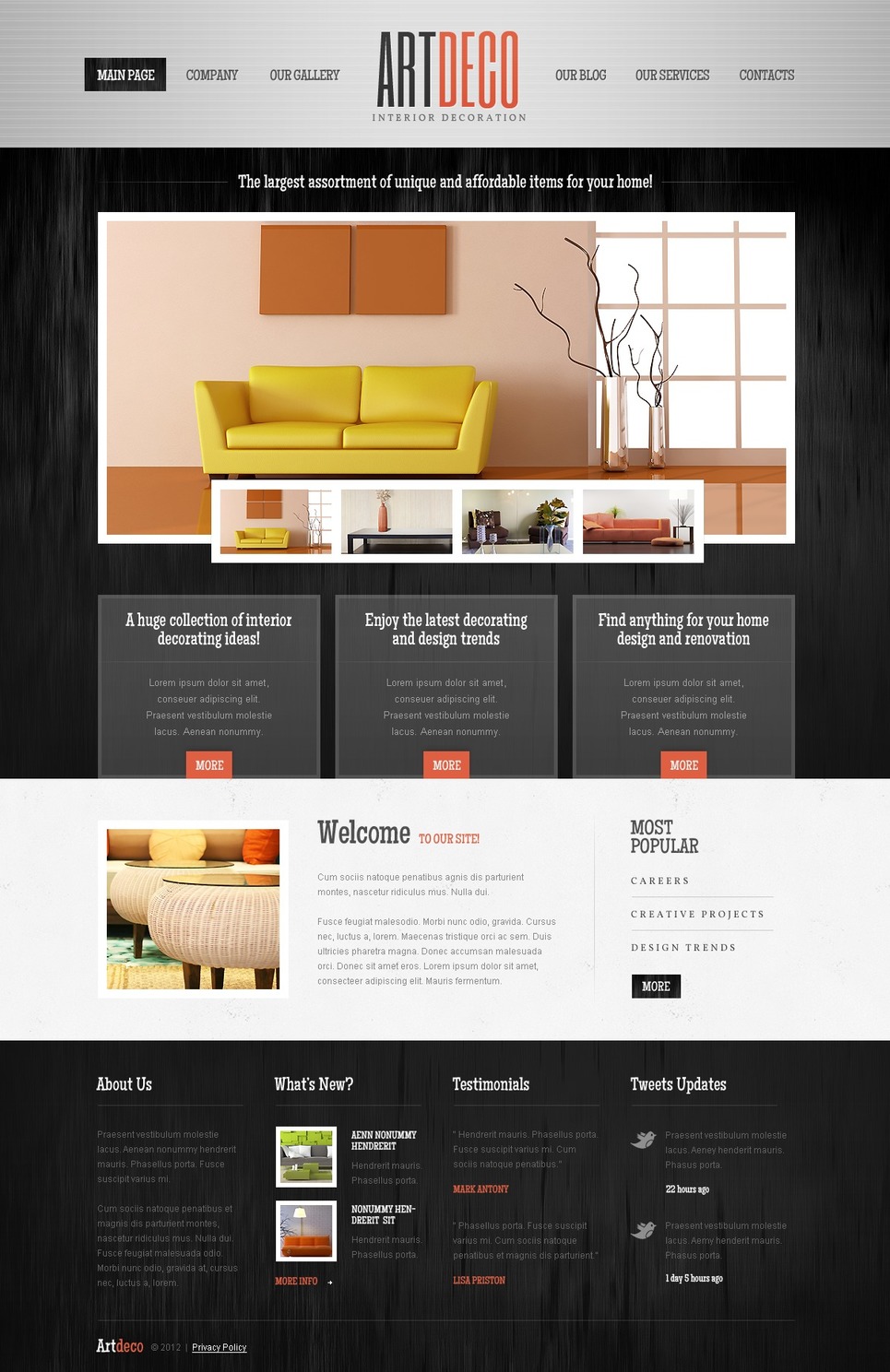 Interior Design WordPress Theme 40779