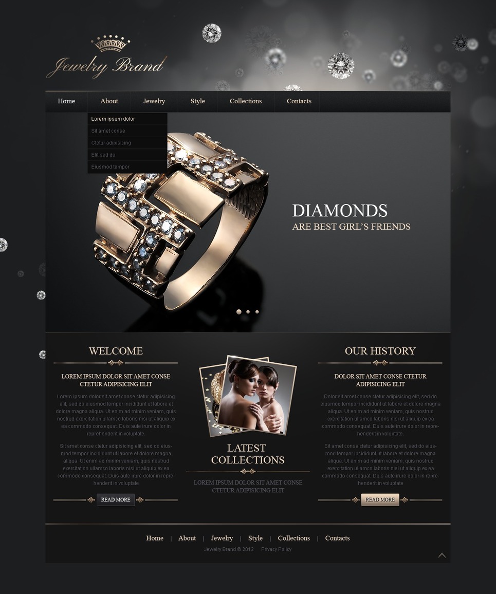 Jewelry Responsive Website Template 41287