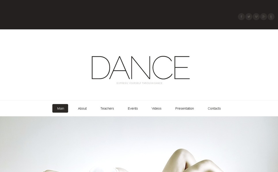 Dance Studio Website Template #42043