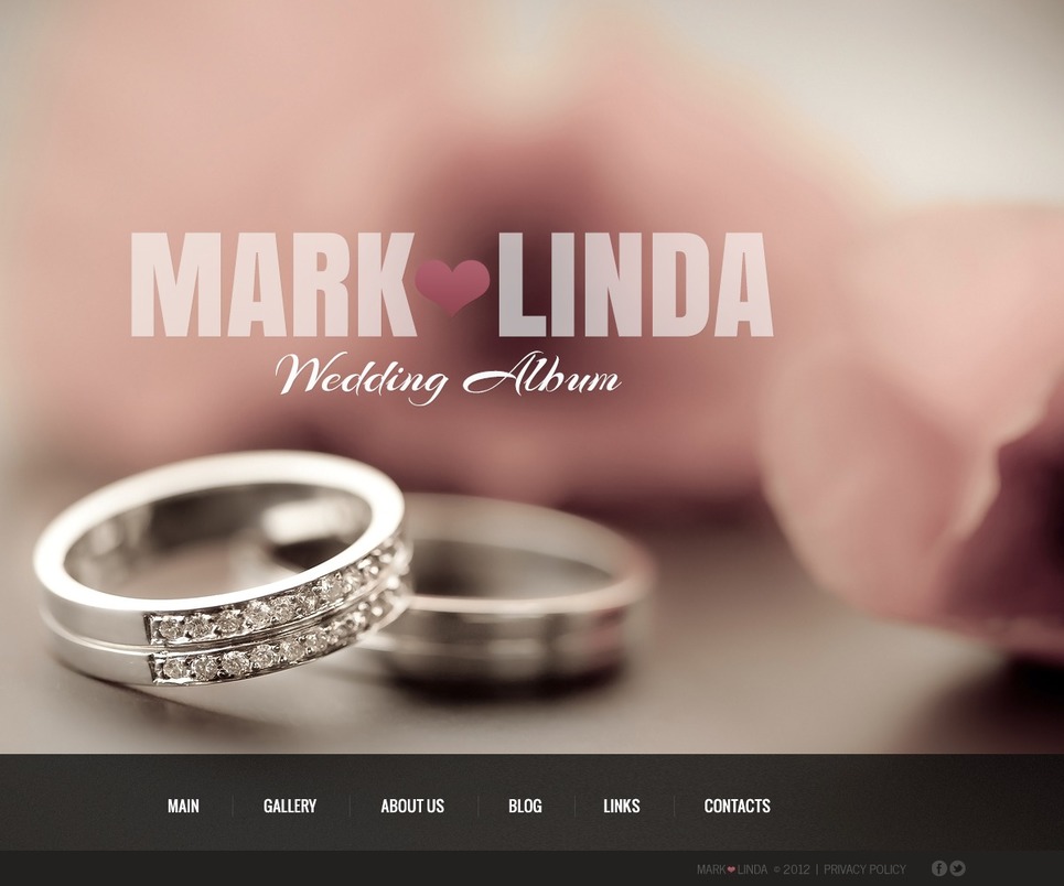 Wedding Album WordPress Theme #42357