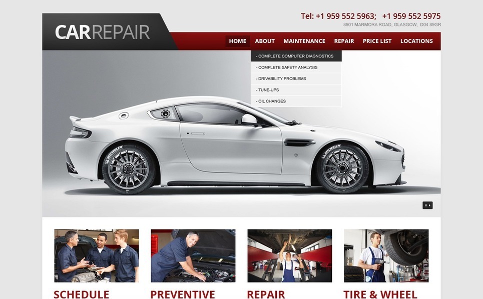 Website Template Car
