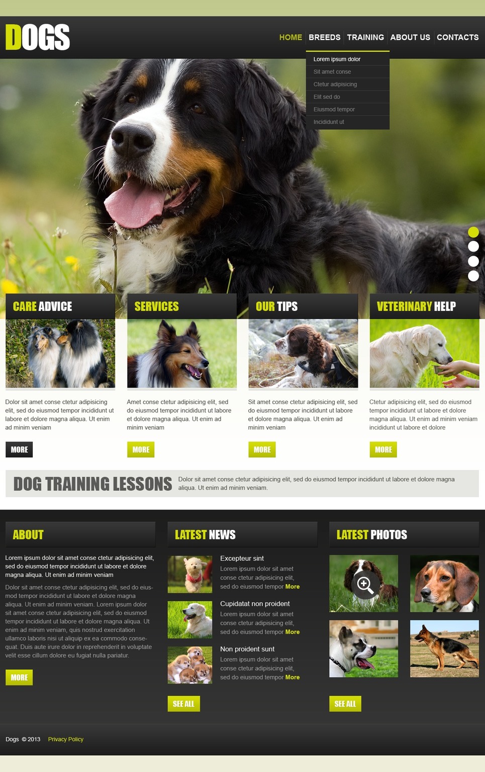 Dog site Template 42975