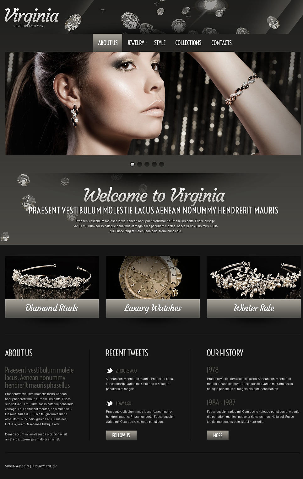 Templates For Jewellery Website | jewelry website template 43100 Templates For Jewellery Website | jewelry website template 43100