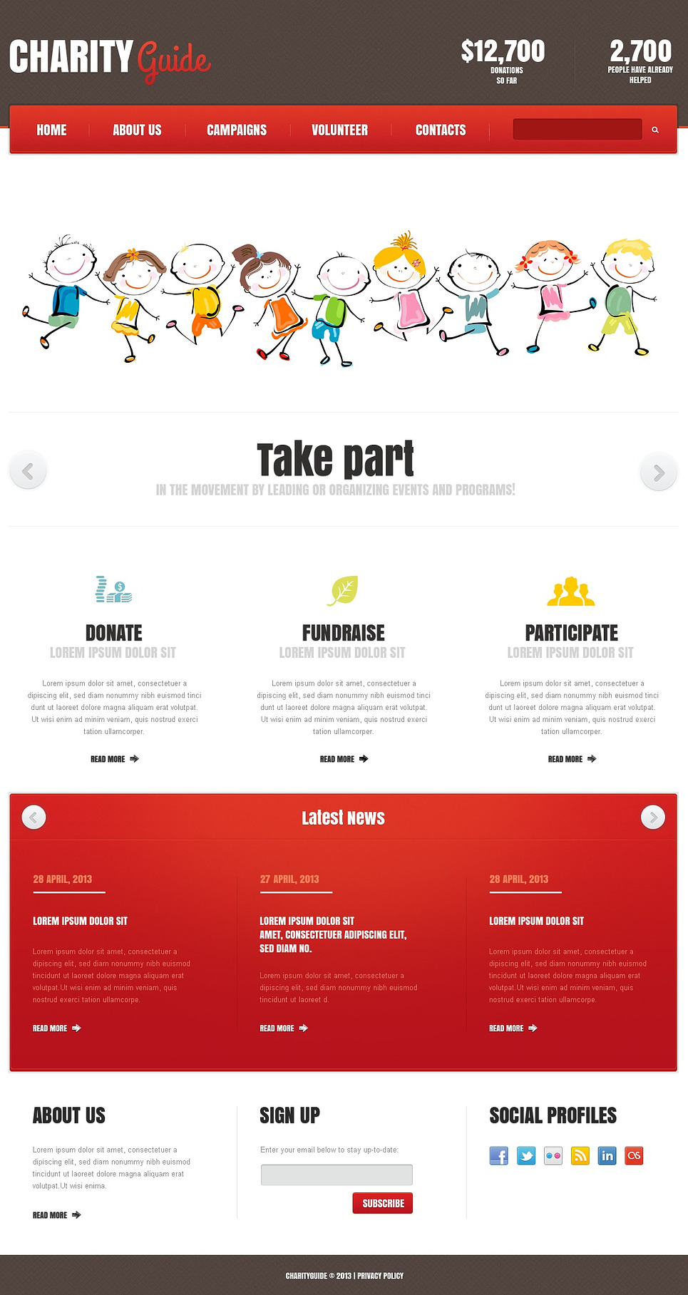 Charity Website Template #43215