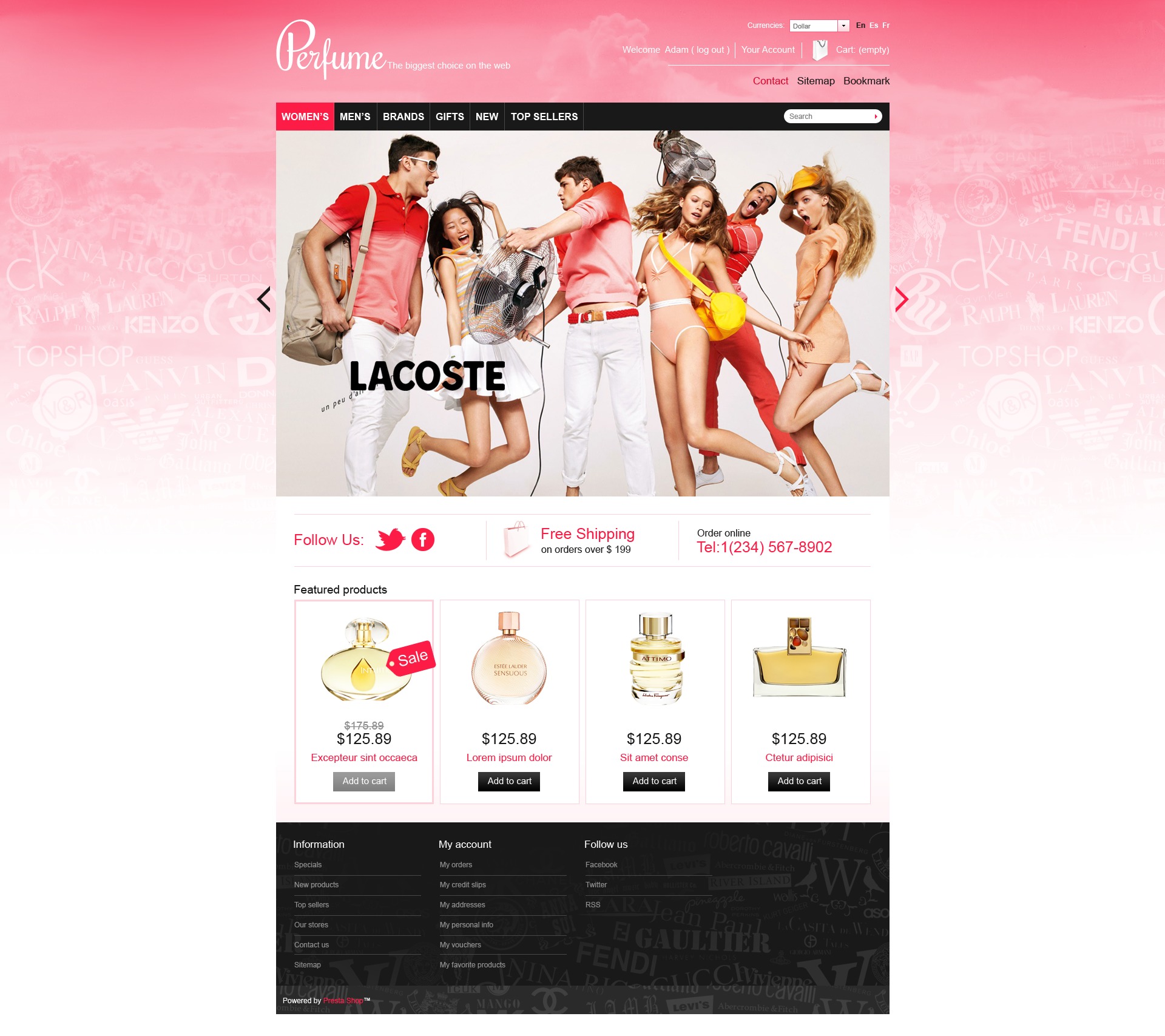 Prestashop themes.