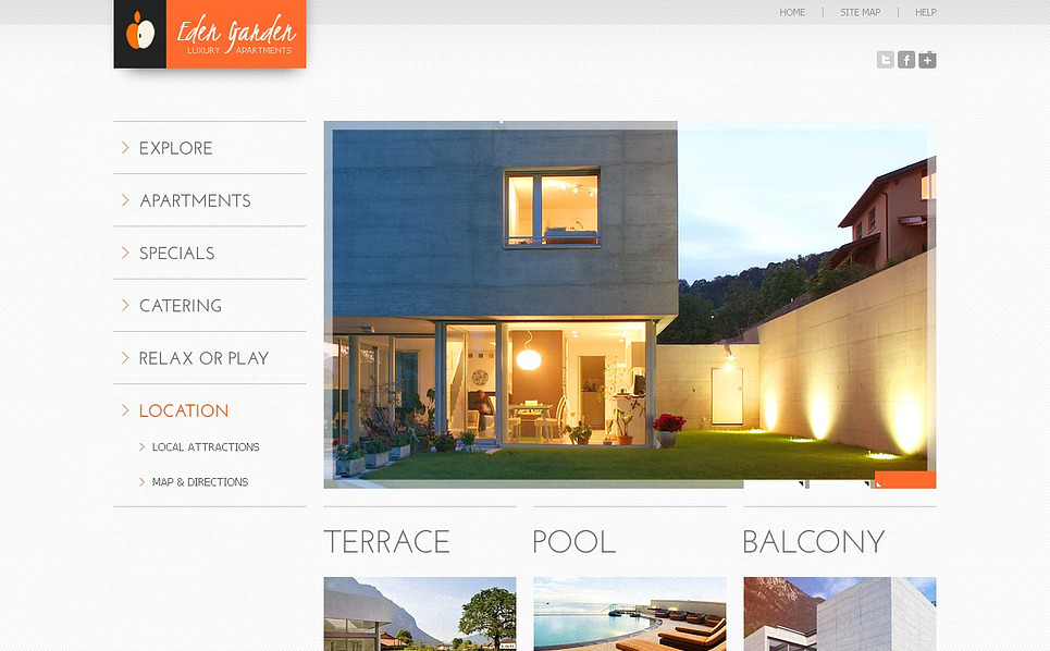 Real Estate Flash CMS Template 43605