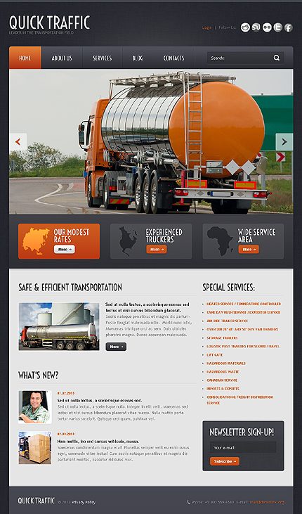 Courier Company Website Template