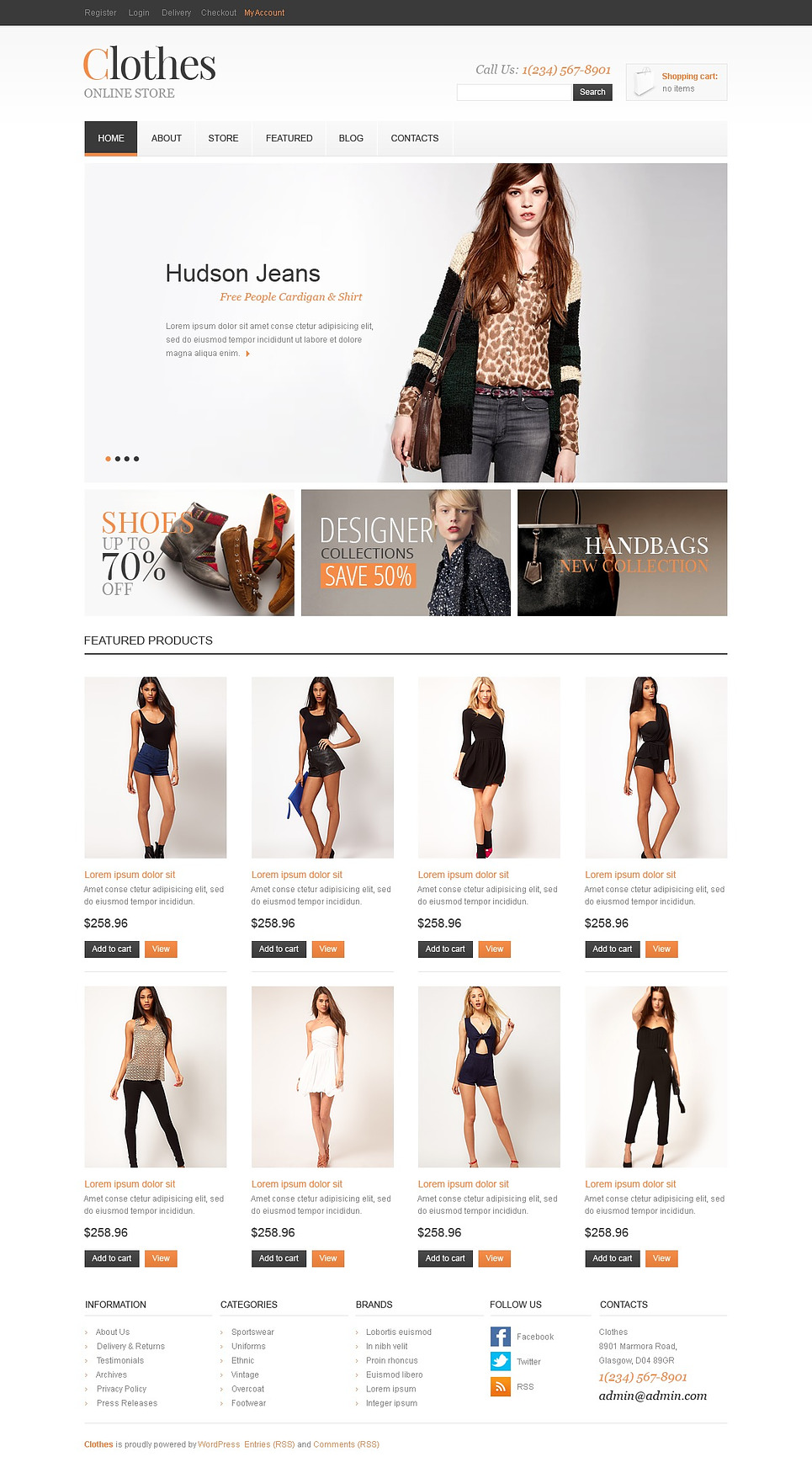 Clothes for All Seasons Jigoshop Theme #43733