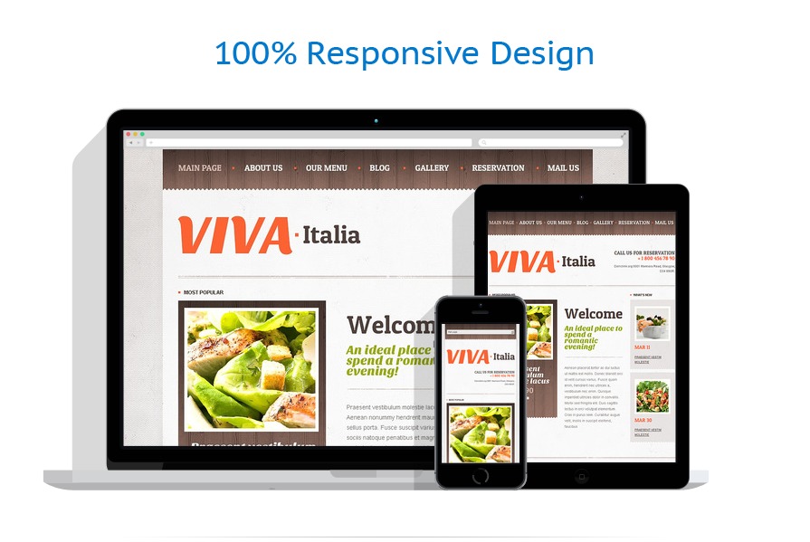 Responsive Pizza Drupal Template