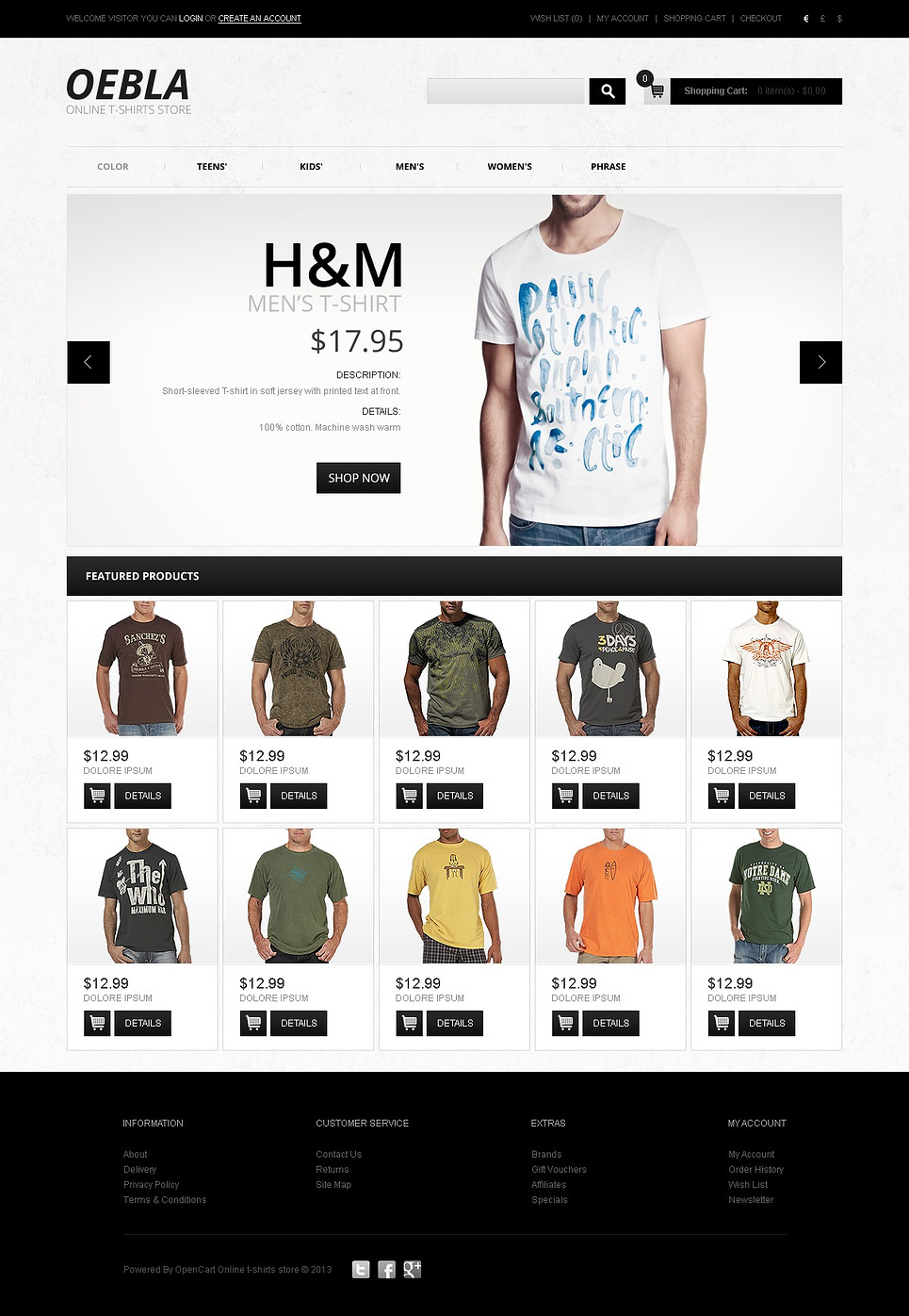 T Shirt Printing Website Template Free Download