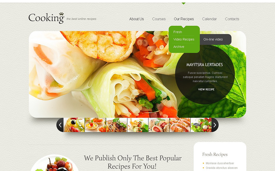 Cooking Responsive Website Template #44199