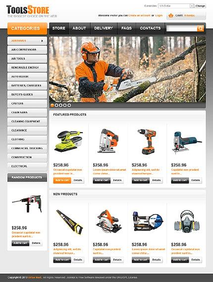 VirtueMart Main Page