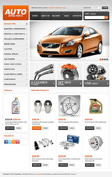 VirtueMart Main Page