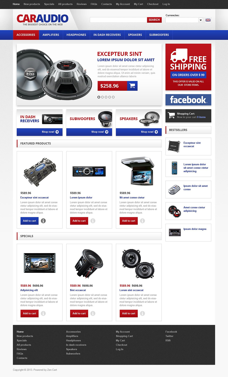 Car Audio Zencart Template Web Design Templates Website Templates Download Car Audio Zencart Speaker Website Templates