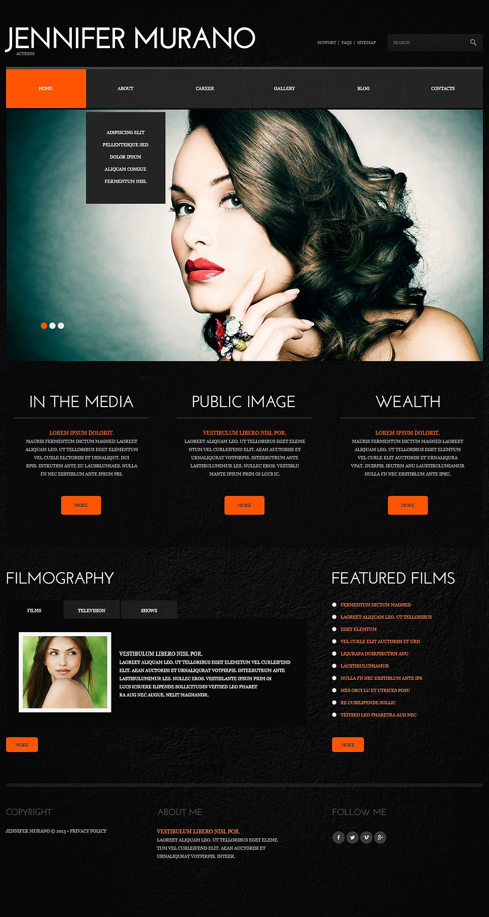 Personal Page Responsive WordPress Theme